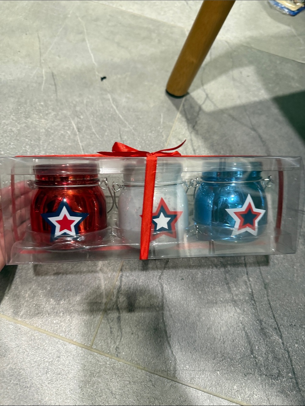 Patriotic Red White Blue Mini Tealight Holder
